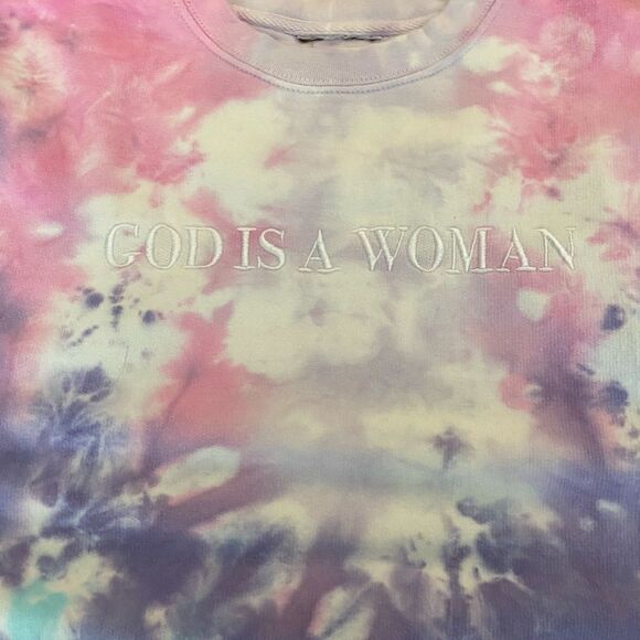 Ariana Grande God Is A WomanTour Sweetener 2018 Tie Dye Sweatshirt Small - Picture 3 of 6